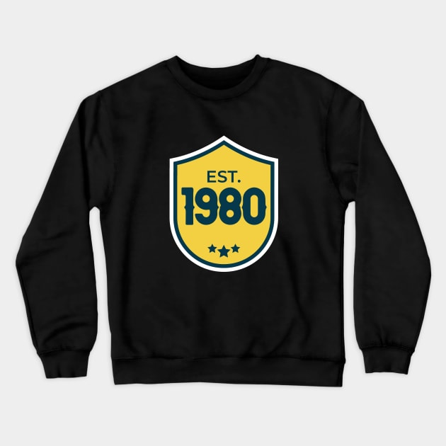 EST. 1980 - Premium Vintage Product Crewneck Sweatshirt by The lantern girl